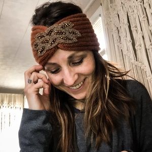 Sale! Beaded Appliqué Ear Warmer Head Wrap